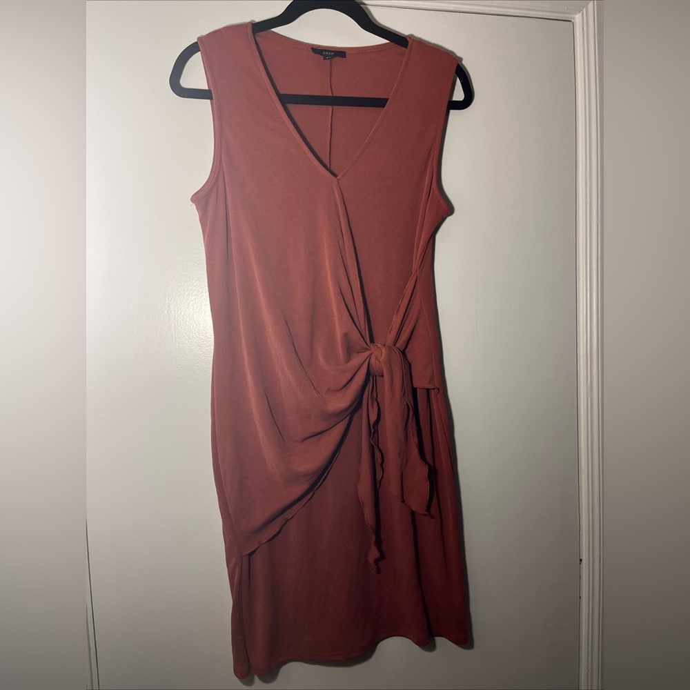 Anthropologie Dress by Drew Buttery Soft Terra Cotta Tie Front Size Medium